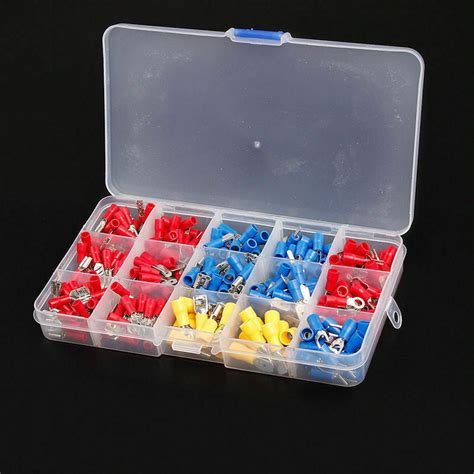 290 PCS Heat Shrink Wire Connectors Qibaok Insulated Electrical Terminals Kit Waterproof Marine Crimp Connector Assortment Ring Fork Hook Spade Butt Splices