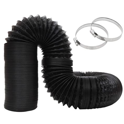 Black Friday - 50% OFF 3 Inch 16.5 Feet Dryer Vent Hose, Non-Insulated Flexible PVC Air Duct Aluminum Ducting, Heavy Duty 4 Layer HVAC Ventilation Air Hose with 2 Clamps for Grow Tents, Dryer Rooms,Kitchen, Fan Filter