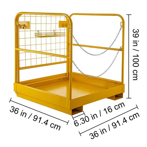 Best Deal BestEquip 1 36"x36" Forklift Safety Cage, Yellow