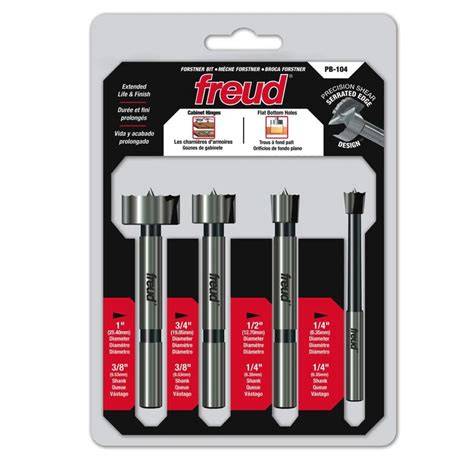 Freud 4 Pcs. Precision Shear™ Forstner Bit Set (PB-104)