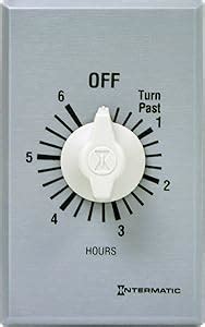 Intermatic FF46H 6-Hour Spring Loaded Wall Timer, Brushed Metal Finish