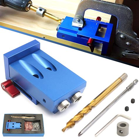 Exclusive Discount 90% Price Joywayus Power Tool Accessory Jigs kit (One Pocket Inclined Hole Jig and One Straight Hole Doweling Jig Kit) Father's Day Gift