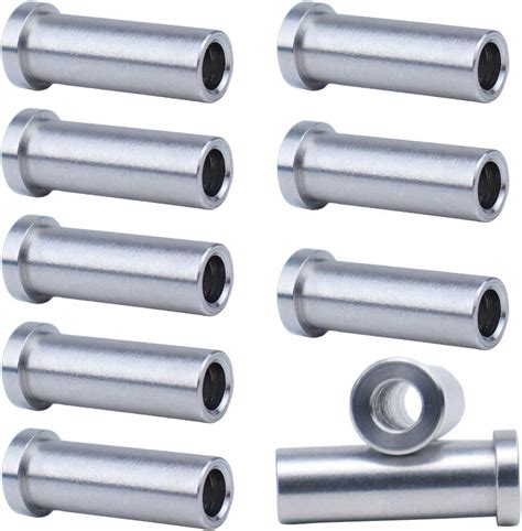 Muzata 120Pack Stainless Steel Protector Sleeves Protective Cable Railing Kit Hardware Grommet for 1/8" Wire Rope Wood Posts T316 Marine Grade Deck Stair Railing CR13,CP1