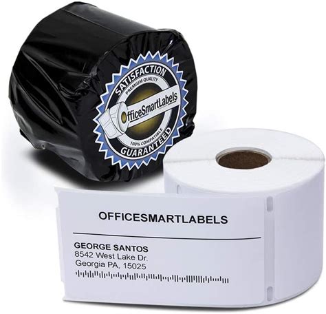 OfficeSmartLabels ( 2-5/16" x 4" Shipping Industrial Grade Plastic Labels, Compatible with 1933088 & 30256 (4 Rolls - 300 Labels Per Roll)