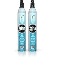Best Quality 🔥 Soda Sense 60L CO2 Carbonator, Compatible with Sodastream Appliances, Cartridge Refill Set of 2 pcs