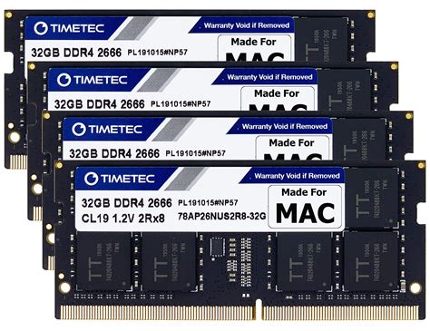 Timetec 128GB KIT(4x32GB) Compatible for Apple DDR4 2666MHz for Mid 2020 iMac (20,1 / 20,2) / Mid 2019 iMac (19,1) 27-inch w/Retina 5K Display PC4-21333 / PC4-21300 CL19 SODIMM Memory MAC RAM Upgrade
