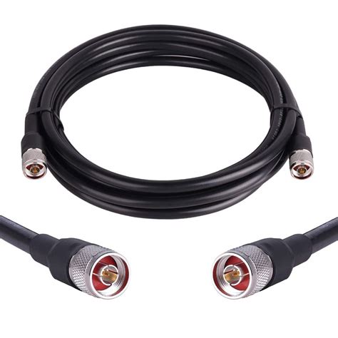 XRDS -RF 15 ft KMR400 Low Loss Coax Cable, 50 Ohm Coax Extension Cable N Male to N Male Connector Coaxial Cables for 3G/4G/5G/LTE/GPS/WiFi/RF/Ham/Radio to Antenna (Not for TV)
